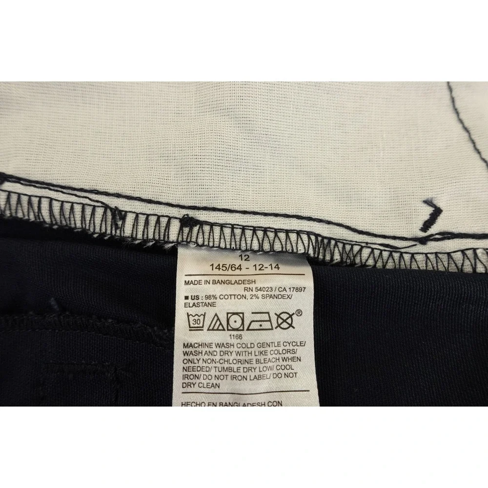 Old Navy Girls Size 12 Blue Stretch School Uniform Bootcut Pants 2 Pack NWT